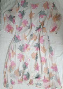 Elegant Leaf Print Kurta Set