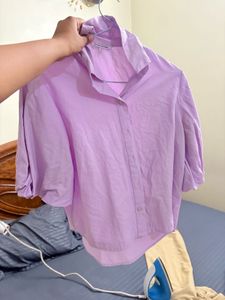 Lilac Button-Up Shirt