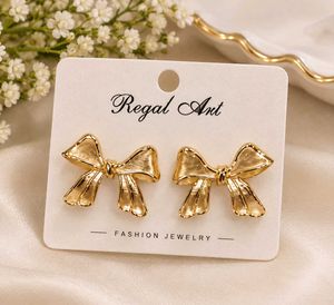 Regal Art Gold Bow Earrings