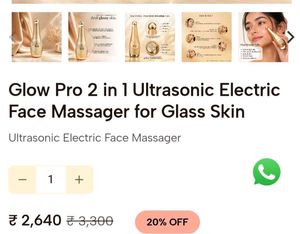 RAS Facial Massager Glowpro 2in1 ultrasonic