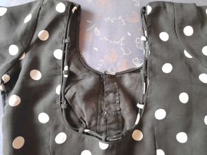 Stylish Polka Dot Blouse