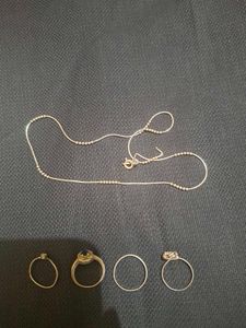 rings 925 and silver chain