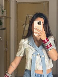 Crop Blazer Top