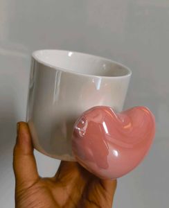 Korean Pinterest Heart Handle Mug