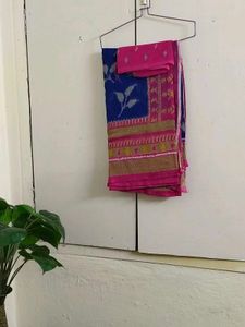 Yellow Saree with Floral Motif