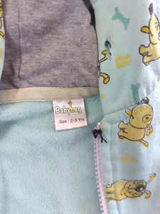 Kids Cotton Jacket With Hoodie For 2-3 Years