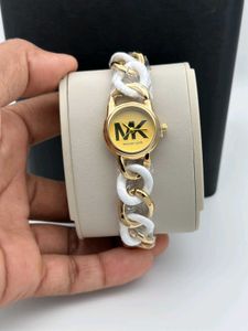 Michael Kors Watch - Silver &amp; White Chain
