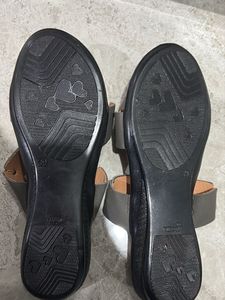 Stylish Grey Studded Flat Sandals