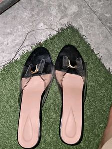 Clear Bow Sandals