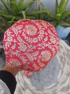 Red &amp; Gold Brocade Potli Bag
