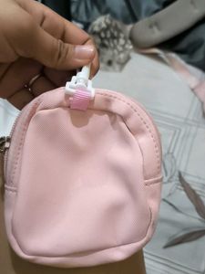 Cute Pink "Work Hard" Pouch