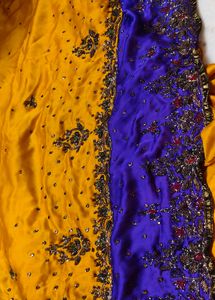 Embellished Yellow and Purple Saree 🔥🤩 fixed pri
