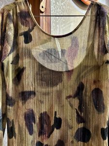 Patterned Long Sleeve Dress