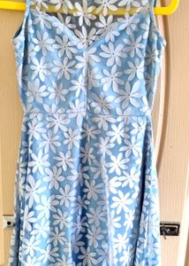 Powder Blue Skater Dress