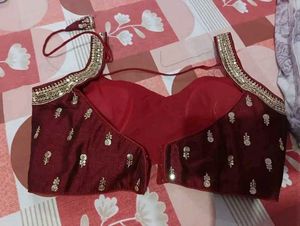 Maroon Embroidered Blouse