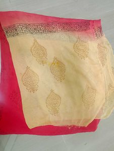 Hot Pink Embellished Dupatta