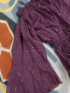 Party Wear Purple Dress