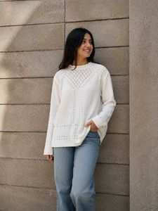 Chic White Knit Sweater