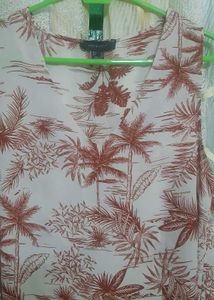 Palm Print Sleeveless Top