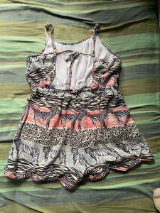 Backless Jumpsuit Romper With Summer Print