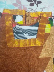 Stylish Printed zariwork lace detailing Kurta