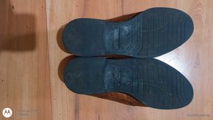 Brown Woven Leather Loafers
