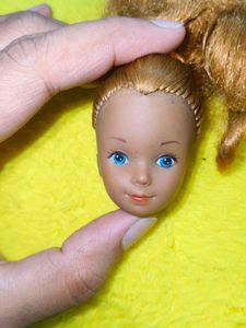 Vintage Doll Head with Blonde Hair