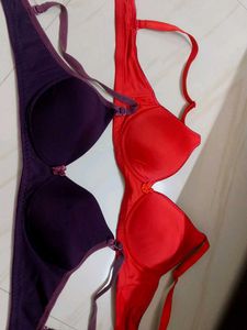 2 Pack Bras - Red & Purple