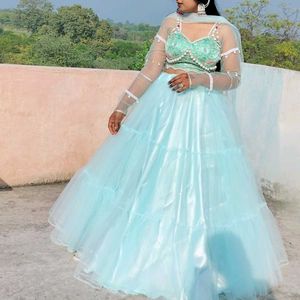 Stunning Sky Blue Lehenga Choli