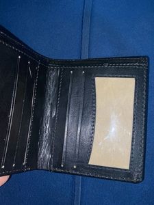 Sleek Black Leather Card Holder