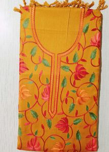 kashmiri Embroidery Woollen Unstitched Suit