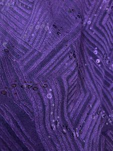 Elegant Purple V-Neck Embellished Top