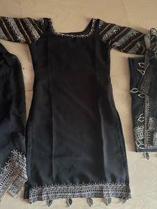 Elegant Black Kurta Set with Dupatta