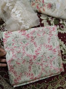 Floral Print Cotton Dress Material