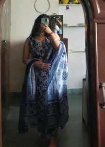 Beautiful Blue Floral Kurta Set