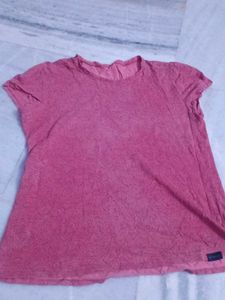 Pink Textured T-Shirt