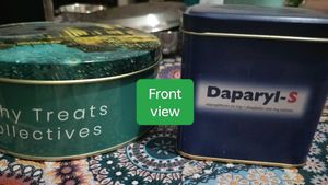 Set of  2 tin boxes