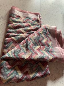 Printed Saree with Geometric Pattern