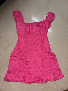 Pretty Pink Ruffled Mini Dress