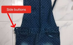 Denim Polka Dot Dungaree