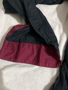 Men's Black &amp; Red Button-Up Shirt