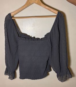 Chic Black Ruffled Blouse