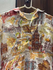 Unique Moscow Print A-Line Dress