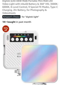 Digitek Portable RGB LED Video Light