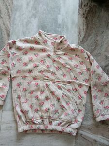 Cute Floral Print Sweatshirt
