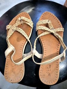Woven Strap Thong Sandals