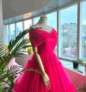 Hot Pink Tulle Party Dress