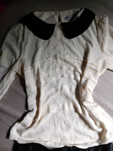 Vintage Style Blouse with Peter Pan Collar