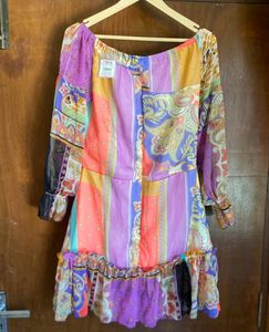 Boho Off-Shoulder Print Mini Dress