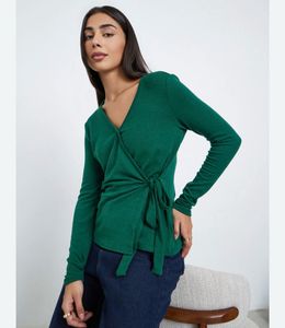Emerald Green Wrap Top